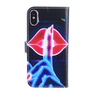 Apple iPhone X; iPhone Xs Pasjeshouder Print Booktype hoesje - Magneetsluiting - Kunststof;TPU