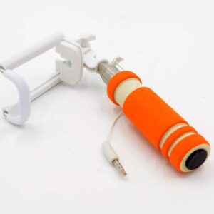 Earldom Oranje Selfie Stick met 3.5 jack - 100 cm uitschuifbaar