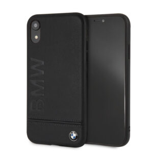 BMW Backcover hoesje Zwart - Stijlvol - Leer - iPhone XR - BMW Edition