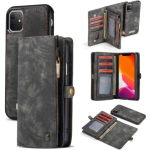 CASEME Apple iPhone 11 Luxe Leren Portemonnee Hoesje Zwart