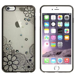 Case CoolSkin Bumper Clear Apple iPhone SE 2020/8/7 Flower Black