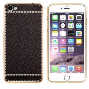 CoolSkin Leather voor iPhone SE 2020/8/7 Zwart Goud