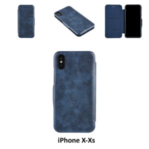 UNIQ Apple iPhone X;iPhone Xs Pasjeshouder Blauw Booktype hoesje - Magneetsluiting