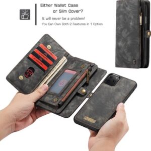 CASEME Luxe Leren Portemonnee -hoesje iPhone 11 Pro - zwart