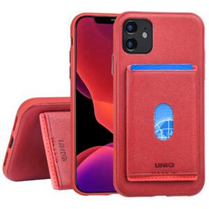 Uniq accessory- hoesje iPhone 11 -Rood -Pasjeshouder